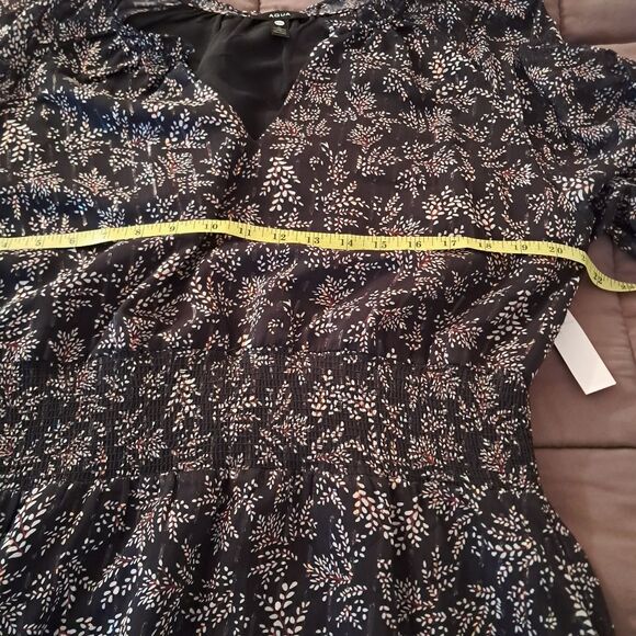 NWT Aqua Dress Women's XXL Smocked Floral Preppy Summer Boho Coastal Flowy - Picture 14 of 16